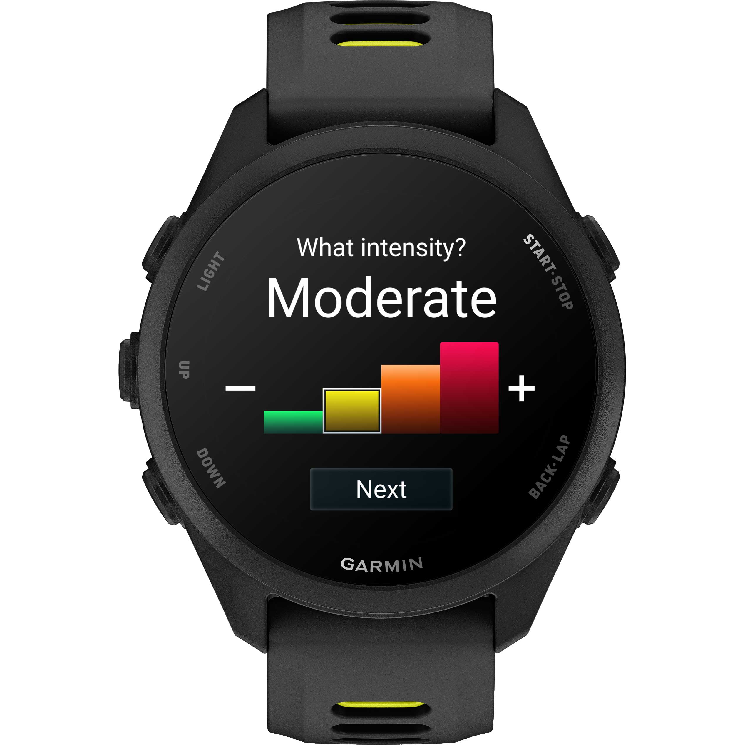 Garmin Forerunner 170 Music Bundle HRM 200 XS-S Schwarz – GPS-Laufuhr mit Musik, AMOLED-Display Amp Yellow