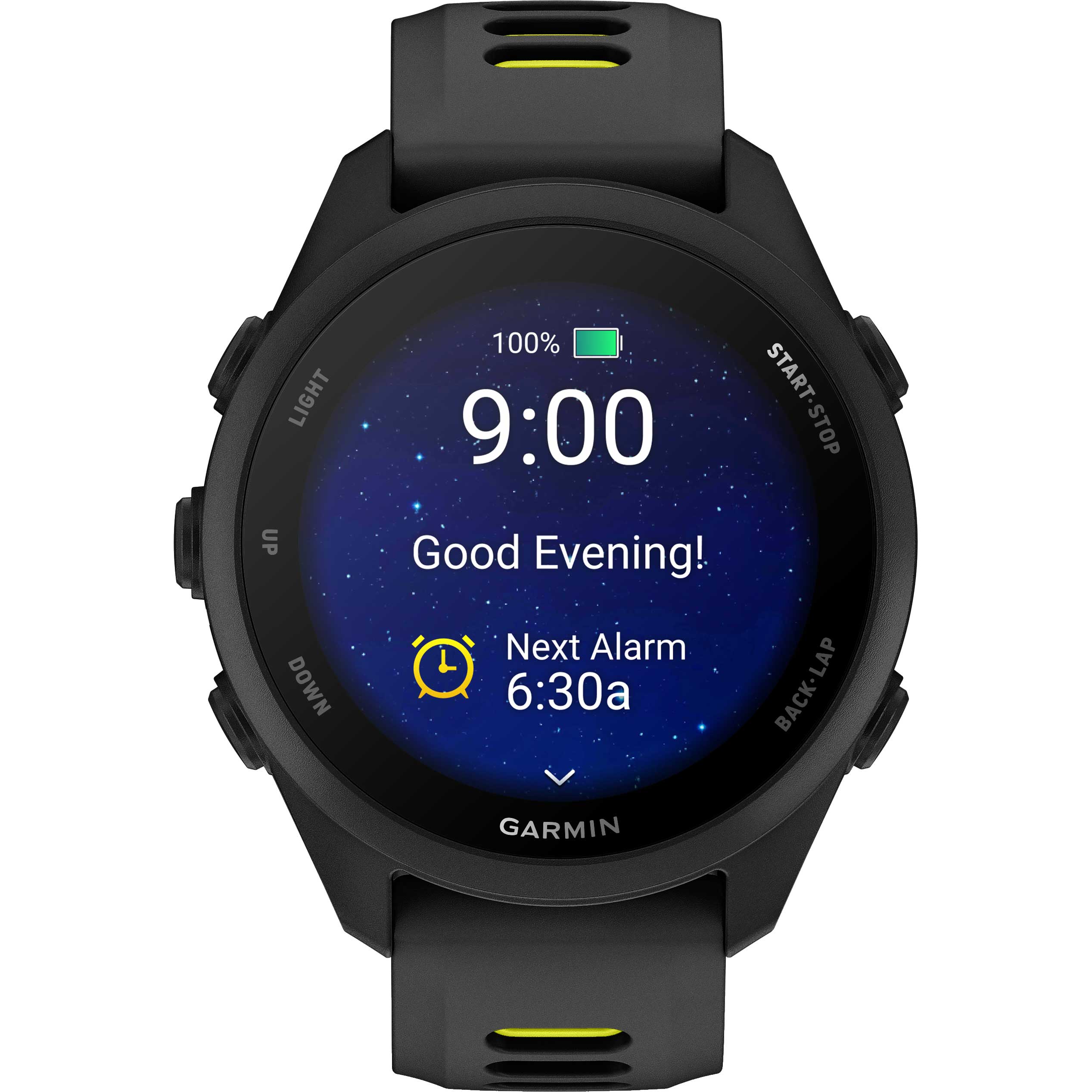 Garmin Forerunner 170 Music Schwarz – GPS-Laufuhr mit Musik, AMOLED-Display & 20 mm  Quick Release Amp Yellow