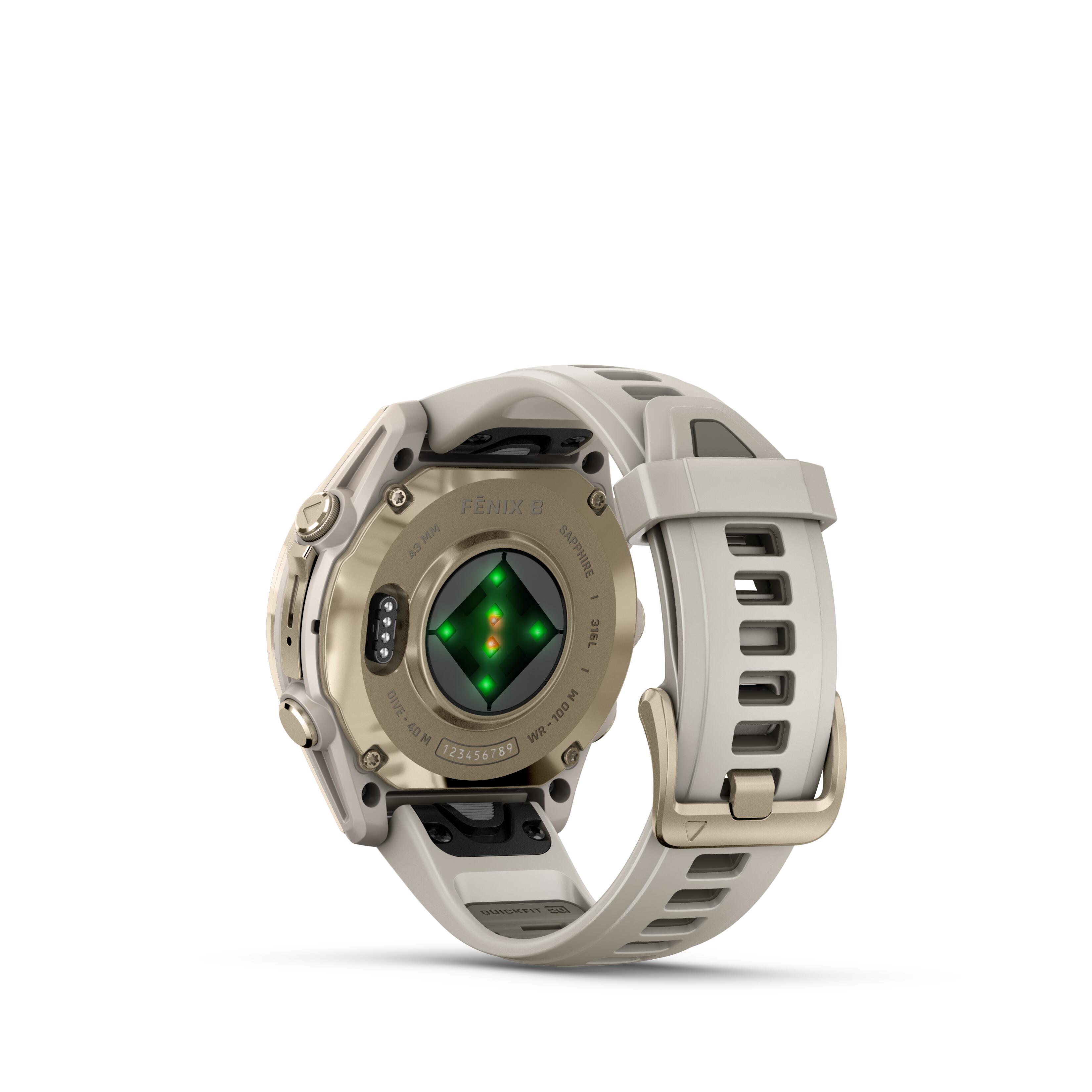 Smartwatch AMOLED Soft Gold 43 mm, Fēnix® 8 10/15