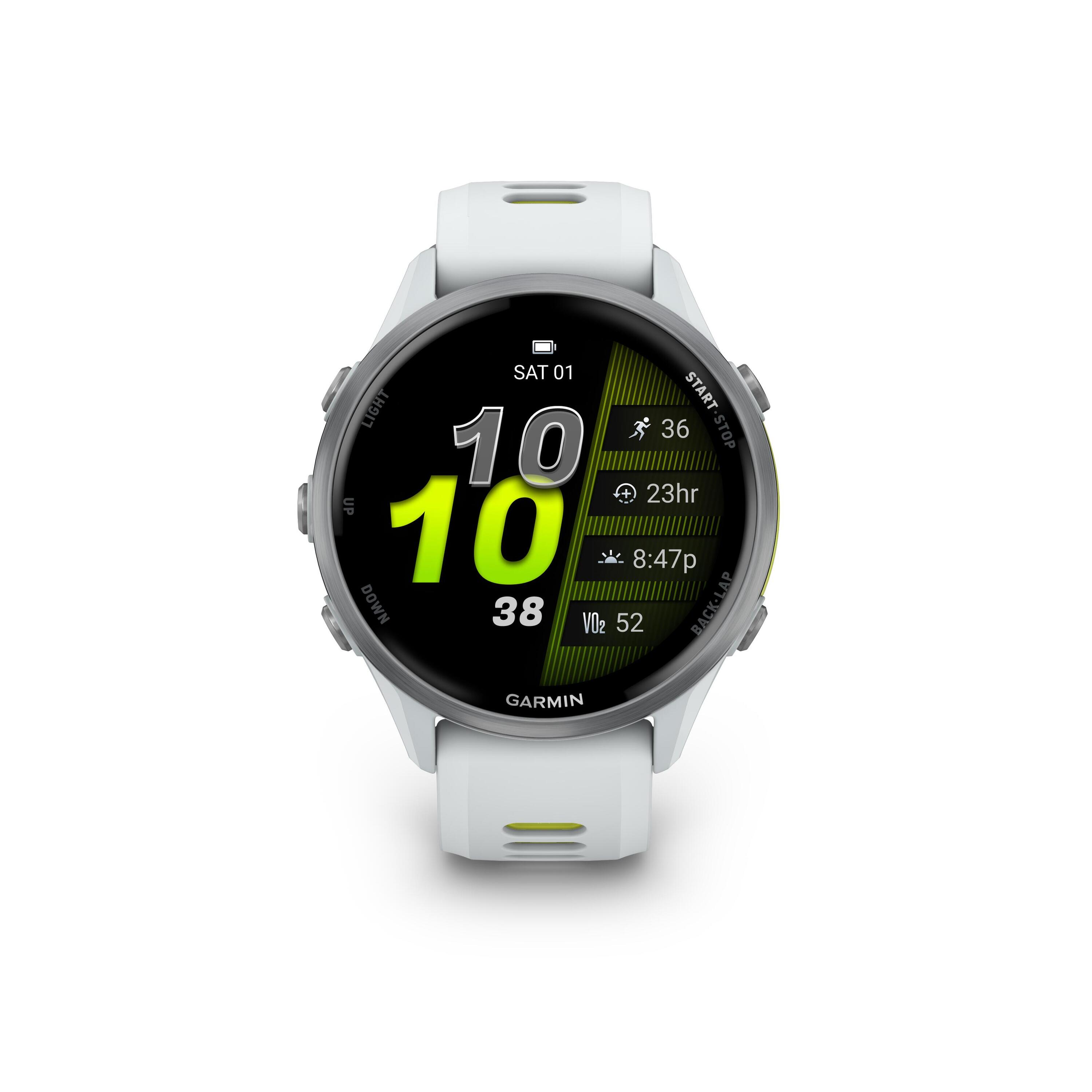 Gps-smartwatch voor hardlopen en triatlon Forerunner 970 wit 1/6