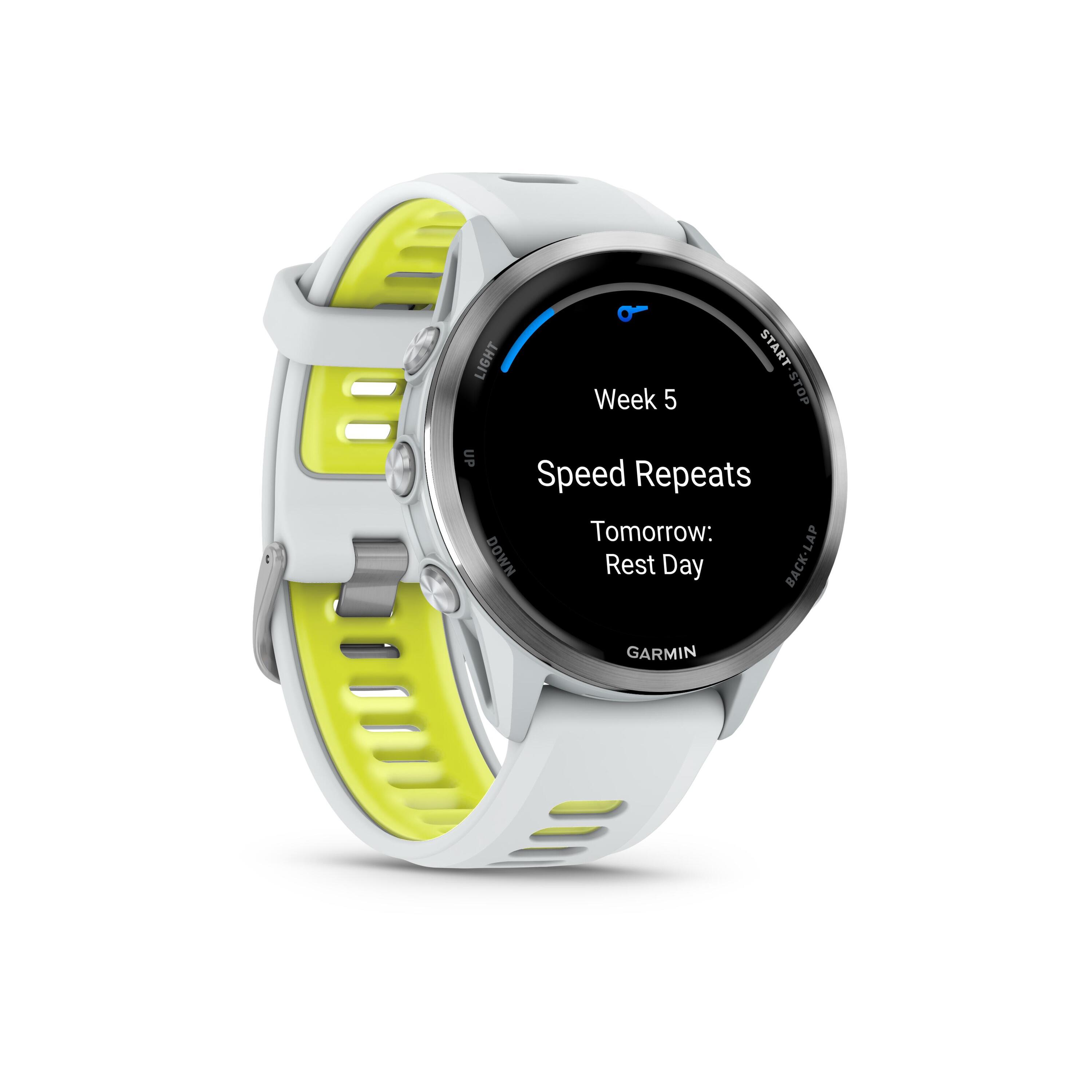 Gps-smartwatch voor hardlopen en triatlon Forerunner 970 wit 2/6